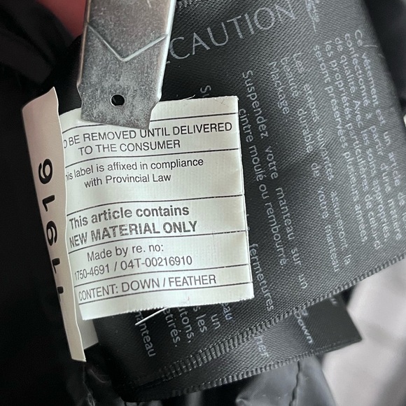 Mackage Qeren Convertible Puffer Jacket With Leather Trim Size Large Black - Picture 15 of 16